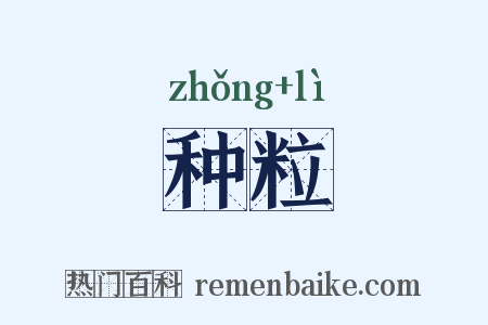 种粒是什么意思的图片